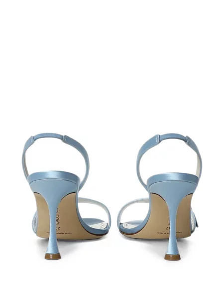 Sandale Manolo Blahnik cu cataramă slingback albastru