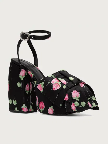 MARC JACOBS sandale cu THE BOW PLATFORM HEEL negru