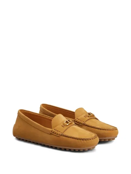 Pantofi loafer Tod's cu cataramă maro