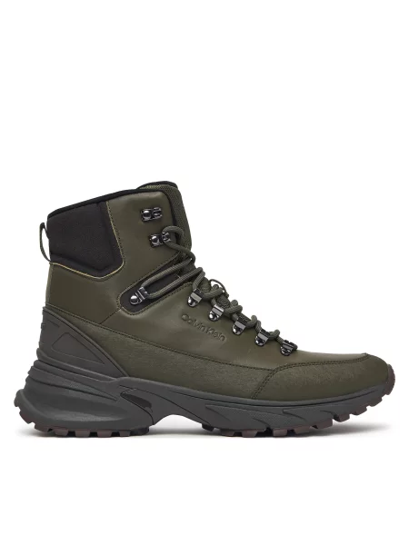 Calvin Klein Auliniai batai Hike Runner Mid Laceup Lth žalia