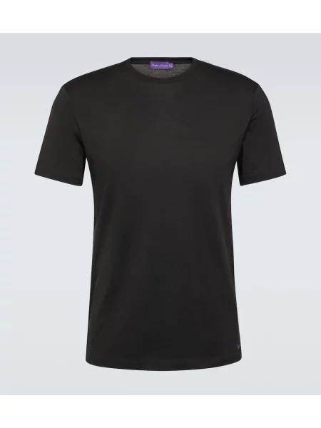 Tricou Ralph Lauren Purple Label din jerseu negru