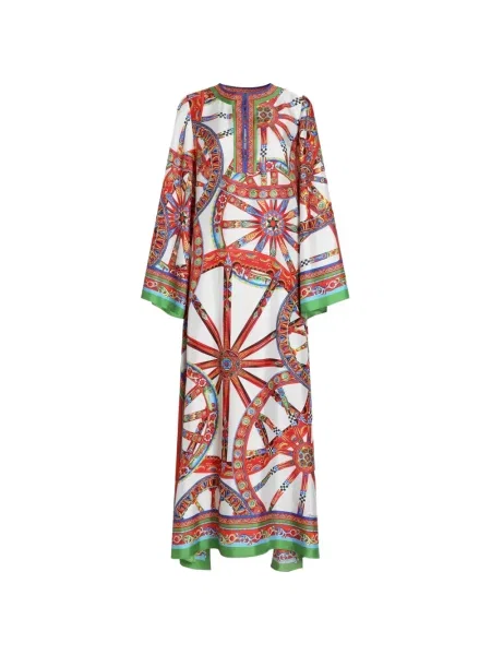 Rochie Dolce & Gabbana cu imagine din țesătură twill alb