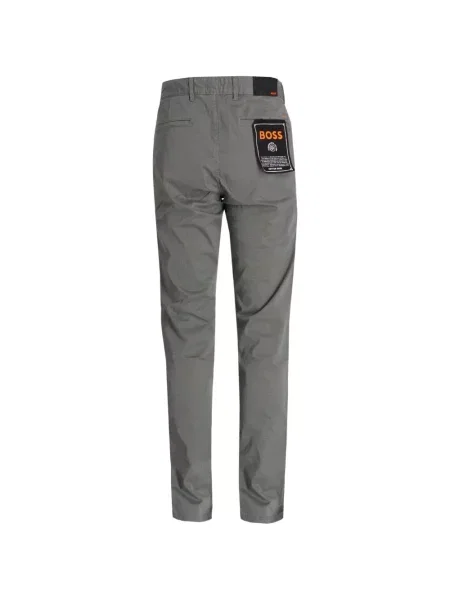 Pantaloni chino Boss cu autograf gri