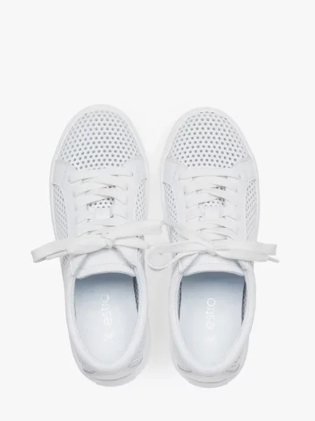 Кожаные кеды Estro белые