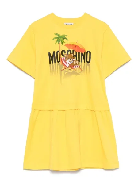 Sukienka dziecięca Moschino żółta