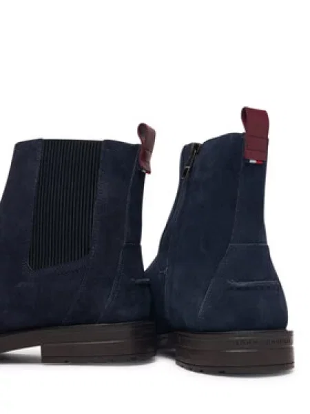 Tommy Hilfiger Bokacsizma Cleated Hilifger Suede Boot Sötétkék