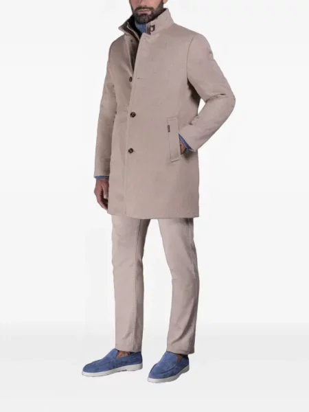 Palton Moorer din cașmir cu un singur rând de nasturi