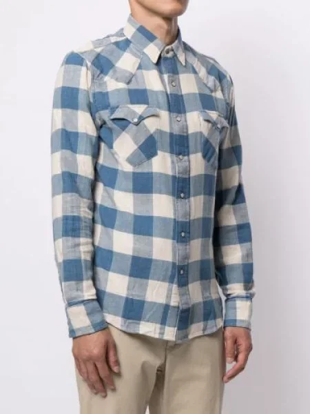 Košile Ralph Lauren Rrl s potiskem modrá