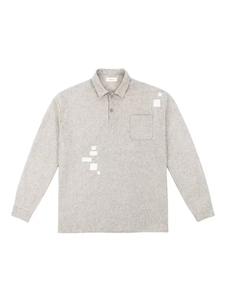Tricou polo Saintwoods cu broderie gri