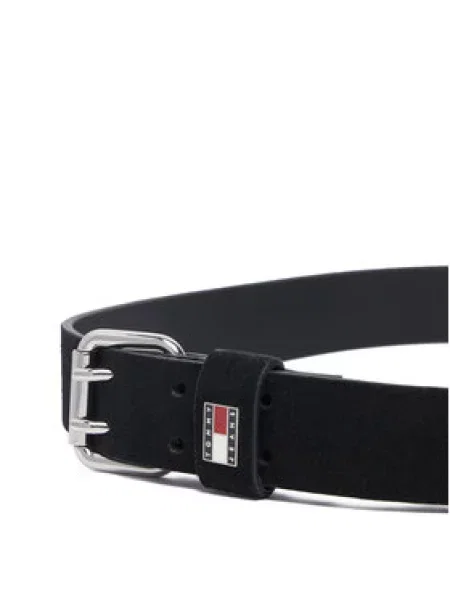Tommy Jeans Diržas Tjw Square Suede juoda