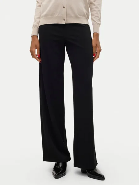 Vero Moda Szövet nadrág Berlin Wide Leg fekete