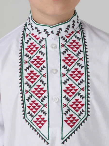 Детская рубашка Folk Moda белая