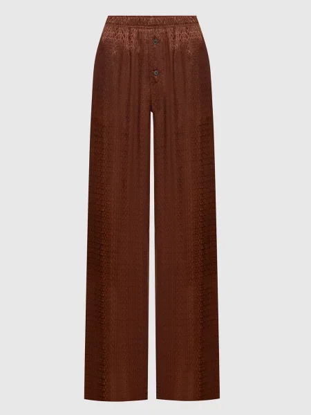 Штани у візерунок логотипа Maison Margiela Mm6 коричневі