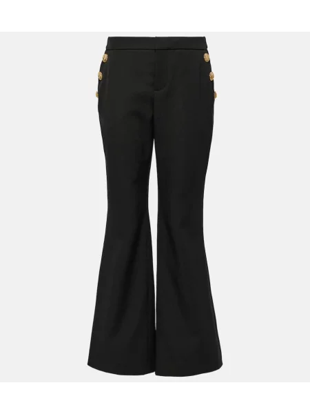 Pantaloni Balmain de lână negru