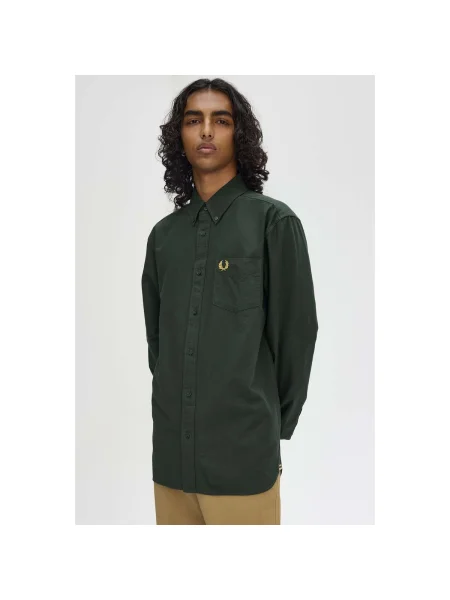 Košeľa Fred Perry keper zelená