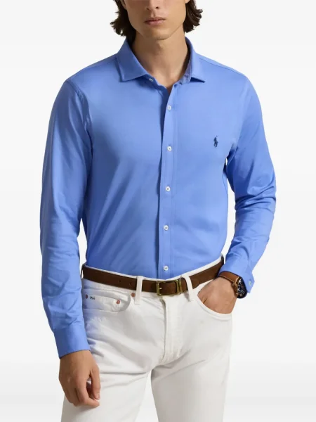 Șapcă Polo Ralph Lauren cu broderie din țesătură twill în carouri albastru
