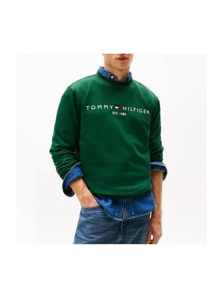 Hanorac Tommy Hilfiger cu autograf verde