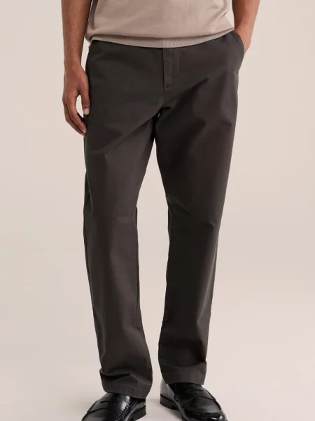 WE Fashion „Chino“ stiliaus kelnės tamsiai žalia
