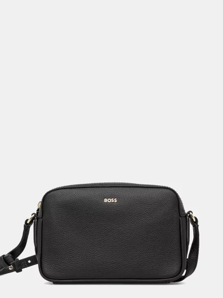 BOSS geantă de piele negru