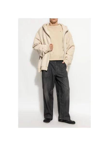 Bluza z kapturem Maison Margiela beżowa