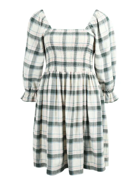 Madewell Šaty LUCIE krémová / opálová / tmavozelená