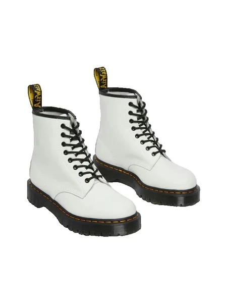 Botine Dr. Martens alb