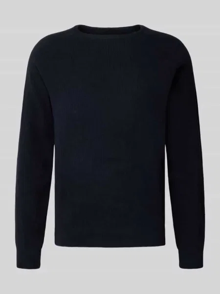 Sweter z dzianiny z okrągłym dekoltem model ‘DANTE’ Blend czarny