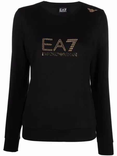 Dlouhé tričko Ea7 Emporio Armani černé