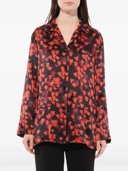 Cămașă Givenchy cu model floral cu imagine negru
