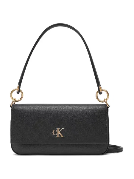 Calvin Klein Rankinė ant peties / sidabrinė juoda