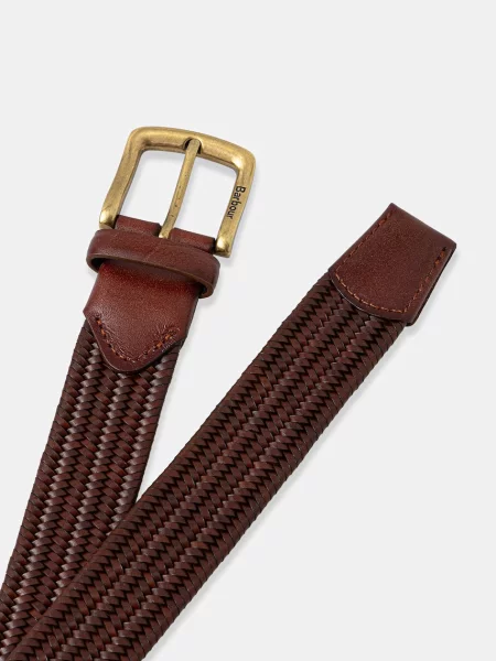 Кожаный плетеный ремень Barbour с ремешками
