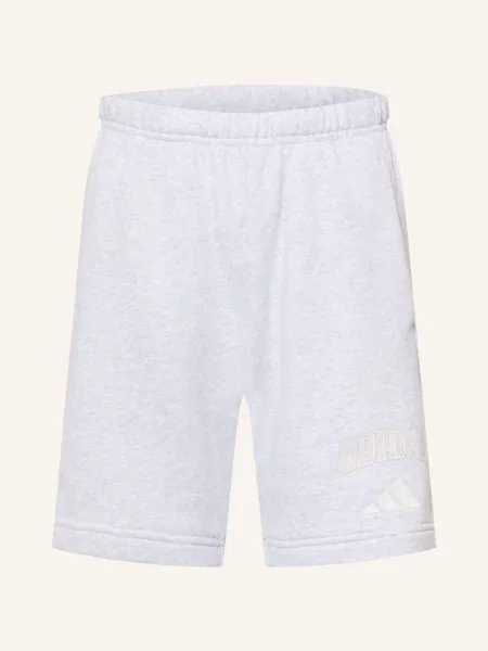Adidas Teplákové Kraťasy světle šedá režná béžová
