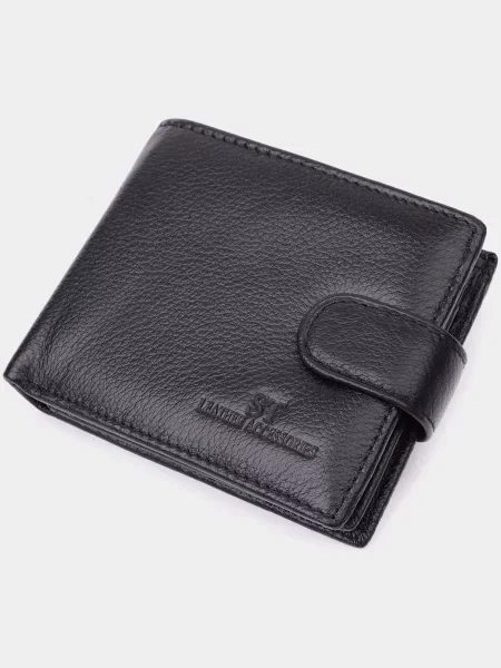 ST Leather Accessories Портмоне Шкіра чорний