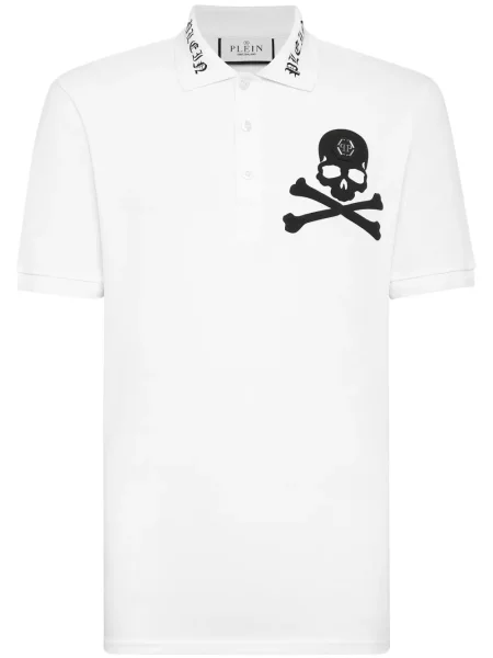 Polo Philipp Plein cu imagine alb