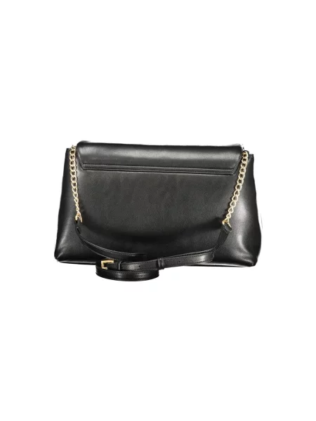 Lniana torebka Valentino Bags czarna
