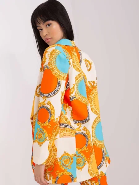 Kurtka Italy Moda pomarańczowa