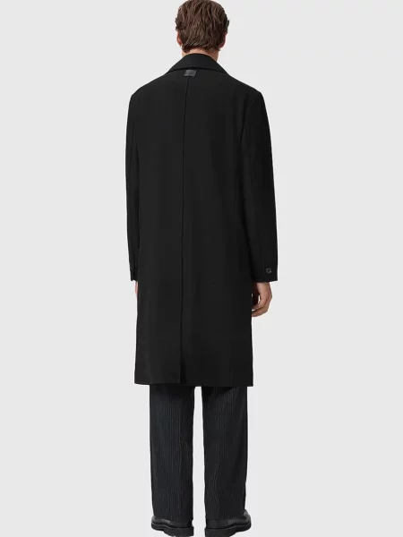 Пальто з додаванням вовни AllSaints CURRAN чорний
