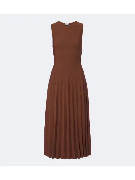 Rochie midi Staud tricotate maro