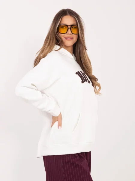 Bluza z kapturem Rue Paris z kapturem biała