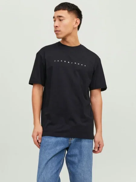 JACK & JONES Tricou negru alb