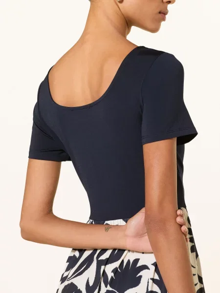 Oui Šaty tmavě / krémová modrá