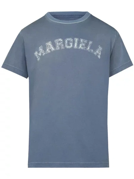 Tricou Maison Margiela cu imagine albastru