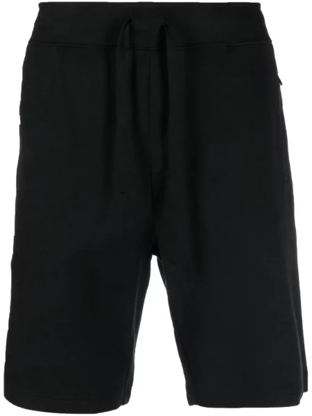 Pletena majica Polo Ralph Lauren s vezom s V-izrezom smeđa