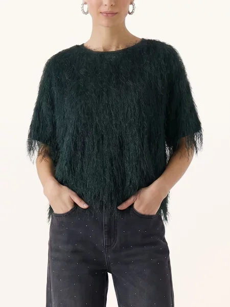 Oui Košilová Halenka tmavě zelená
