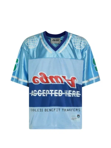 Tricou Awge cu imagine plasă albastru