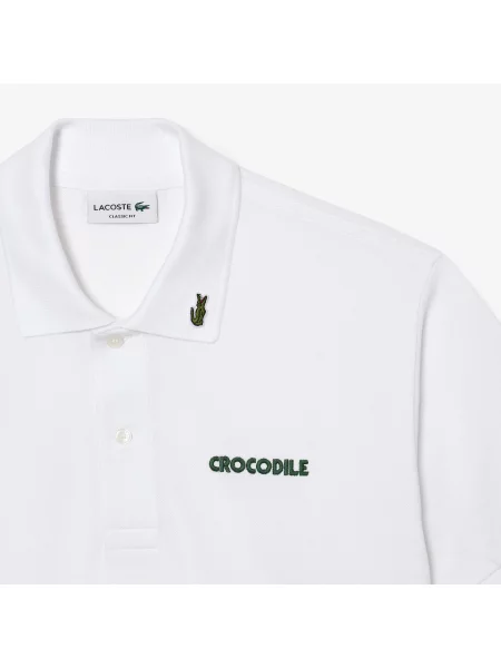 Lacoste Polo Classic Fit Z Bawełny Organicznej biały