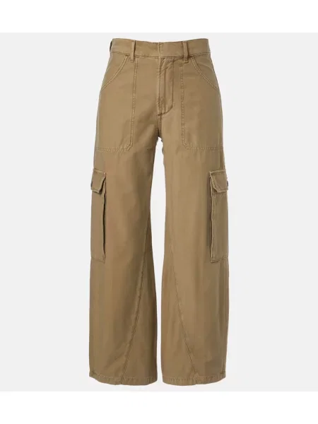 Decupat pantaloni cargo Citizens Of Humanity din țesătură twill verde