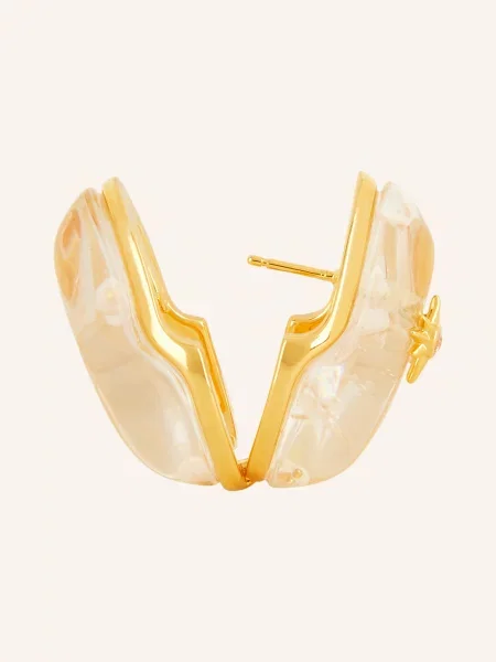 Zimmermann Kolczyki Crystal Pebble gold białe