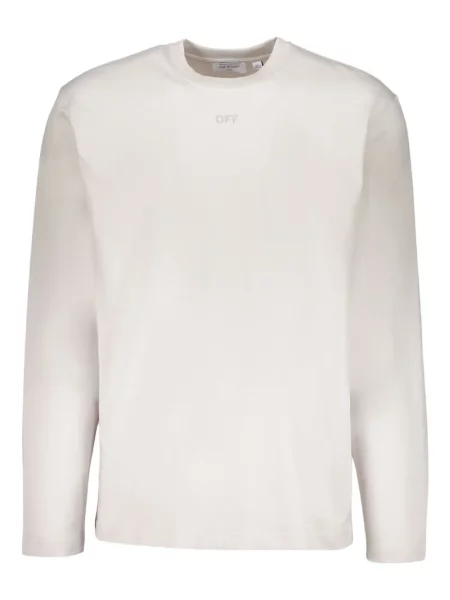 Tricou Off-white lung alb