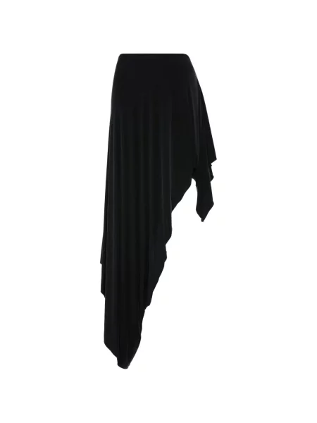 Fustă midi Maison Margiela asimetrică drapată negru
